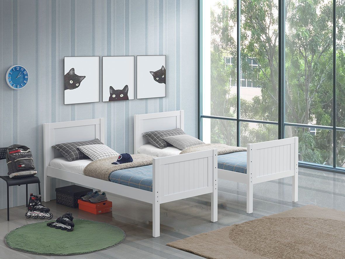 Splits into two individual twin beds
