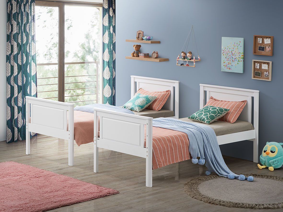 Split into two individual twin beds