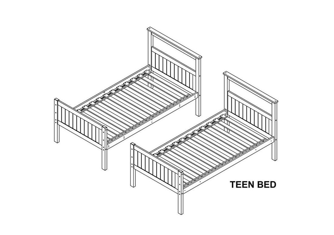 Converts into two individual twin beds