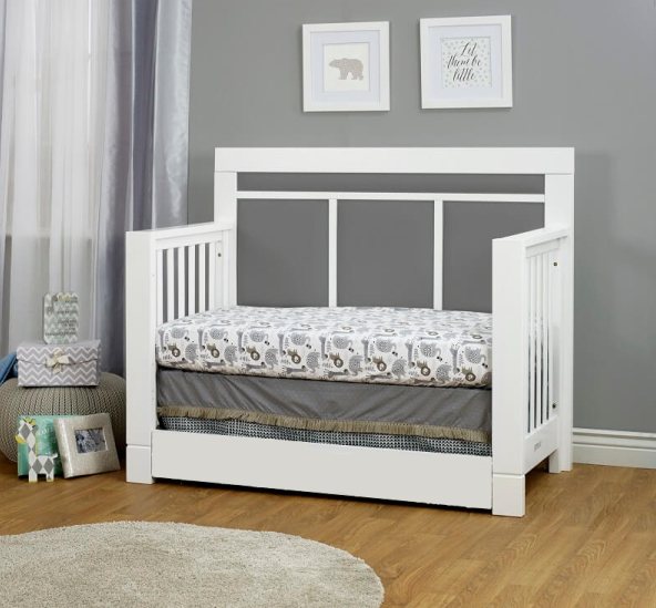 Converts into an open-sided daybed