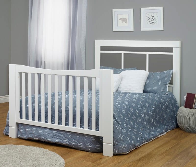 Converts into a full-size bed with headboard
