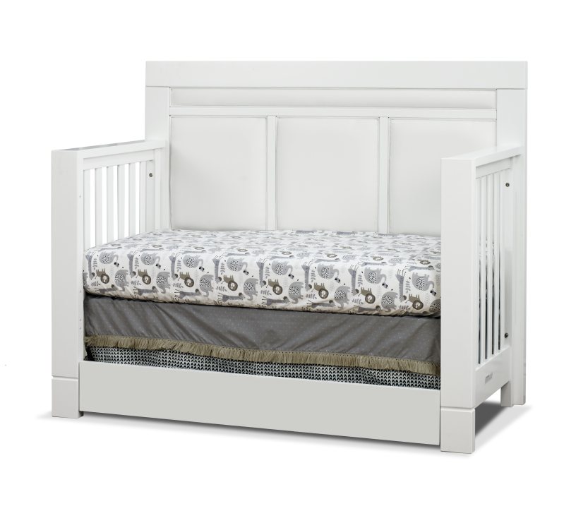 Converts into an open-sided daybed