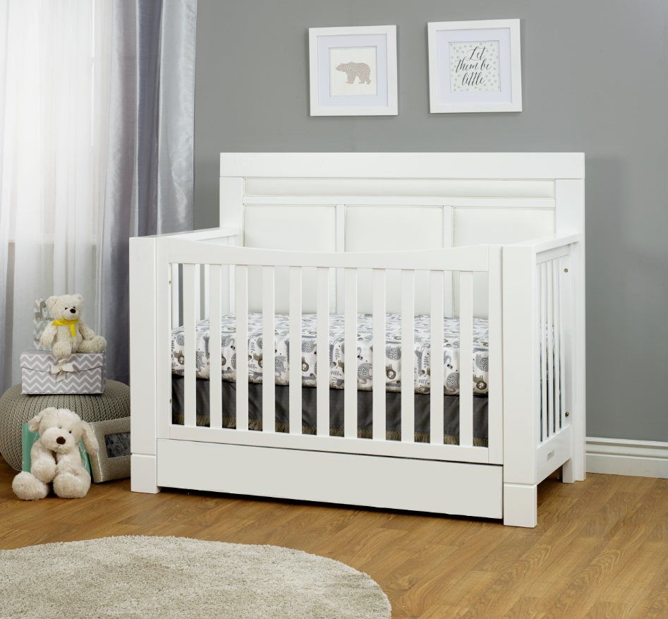 Crystal Crib — White/White