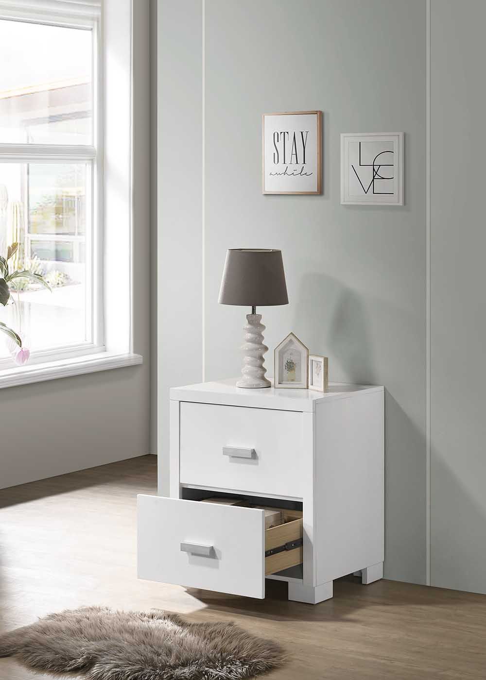 Shown in a bedroom setting